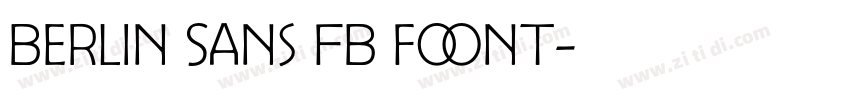 Berlin Sans FB font字体转换